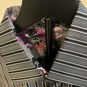 Marcello Stripe Dress Shirt - Black and Purple